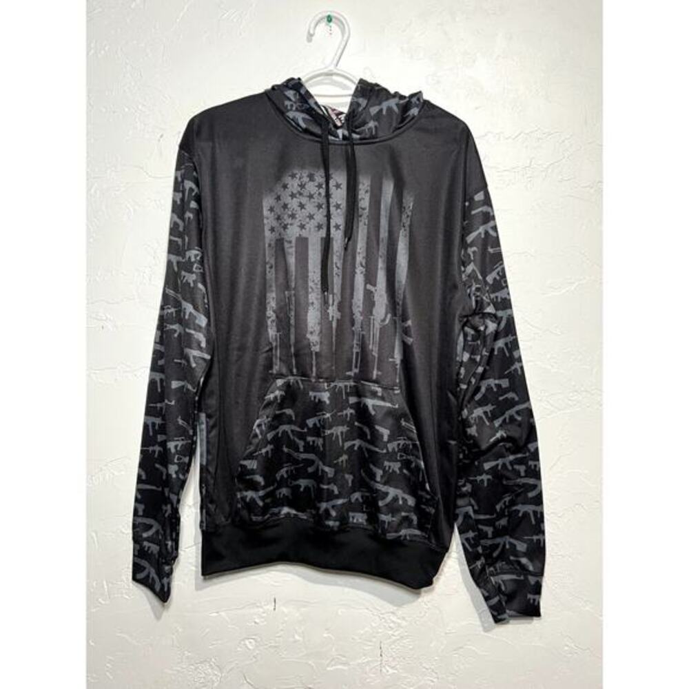 American‎ AF guns usa hoodie mens medium patriotic casual normcore loungewear